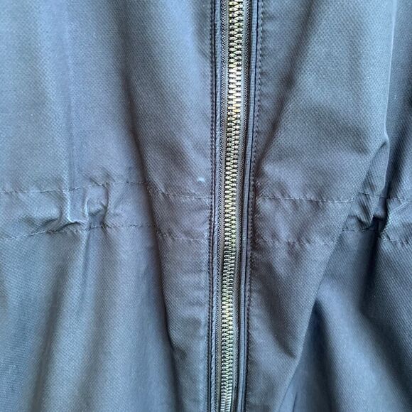 Athleta Cloudburst Jacket Size XS Black Hooded Long Raincoat Water-Resistant - Picture 4 of 15